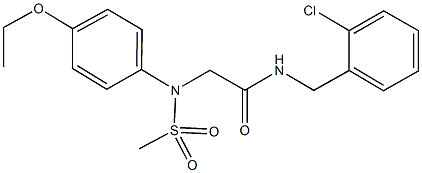 N-(2-chlorobenzyl)-2-[4-ethoxy(methylsulfonyl)anilino]acetamide Struktur