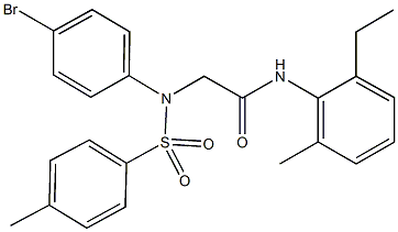 2-{4-bromo[(4-methylphenyl)sulfonyl]anilino}-N-(2-ethyl-6-methylphenyl)acetamide Structure