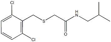 2-[(2,6-dichlorobenzyl)sulfanyl]-N-isobutylacetamide Struktur
