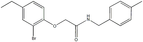2-(2-bromo-4-ethylphenoxy)-N-(4-methylbenzyl)acetamide,667879-05-2,结构式