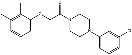 2-[4-(3-chlorophenyl)-1-piperazinyl]-2-oxoethyl 2,3-dimethylphenyl ether,667879-23-4,结构式