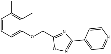 4-{5-[(2,3-dimethylphenoxy)methyl]-1,2,4-oxadiazol-3-yl}pyridine Structure