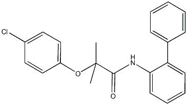 N-[1,1'-biphenyl]-2-yl-2-(4-chlorophenoxy)-2-methylpropanamide Structure