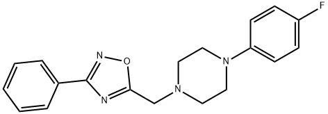 1-(4-fluorophenyl)-4-[(3-phenyl-1,2,4-oxadiazol-5-yl)methyl]piperazine Structure