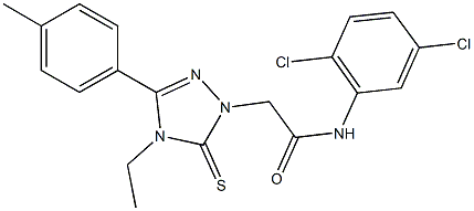 N-(2,5-dichlorophenyl)-2-[4-ethyl-3-(4-methylphenyl)-5-thioxo-4,5-dihydro-1H-1,2,4-triazol-1-yl]acetamide Structure