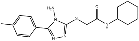 2-{[4-amino-5-(4-methylphenyl)-4H-1,2,4-triazol-3-yl]sulfanyl}-N-cyclohexylacetamide Structure