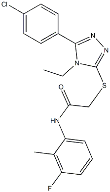 667879-60-9 2-{[5-(4-chlorophenyl)-4-ethyl-4H-1,2,4-triazol-3-yl]sulfanyl}-N-(3-fluoro-2-methylphenyl)acetamide