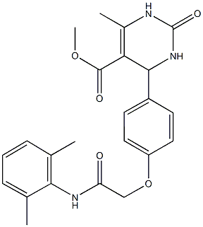 methyl 4-{4-[2-(2,6-dimethylanilino)-2-oxoethoxy]phenyl}-6-methyl-2-oxo-1,2,3,4-tetrahydro-5-pyrimidinecarboxylate Structure