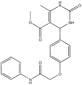 methyl 4-[4-(2-anilino-2-oxoethoxy)phenyl]-6-methyl-2-oxo-1,2,3,4-tetrahydro-5-pyrimidinecarboxylate Structure