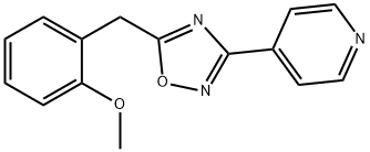 4-[5-(2-methoxybenzyl)-1,2,4-oxadiazol-3-yl]pyridine 化学構造式