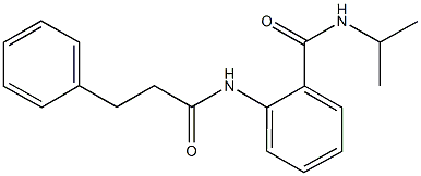 N-isopropyl-2-[(3-phenylpropanoyl)amino]benzamide 结构式