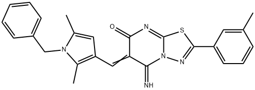 667880-73-1 6-[(1-benzyl-2,5-dimethyl-1H-pyrrol-3-yl)methylene]-5-imino-2-(3-methylphenyl)-5,6-dihydro-7H-[1,3,4]thiadiazolo[3,2-a]pyrimidin-7-one