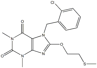 7-(2-chlorobenzyl)-1,3-dimethyl-8-[2-(methylsulfanyl)ethoxy]-3,7-dihydro-1H-purine-2,6-dione|