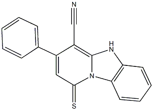 3-phenyl-1-thioxo-1,5-dihydropyrido[1,2-a]benzimidazole-4-carbonitrile Structure