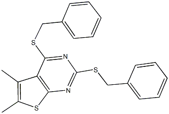 667881-98-3 2,4-bis(benzylsulfanyl)-5,6-dimethylthieno[2,3-d]pyrimidine