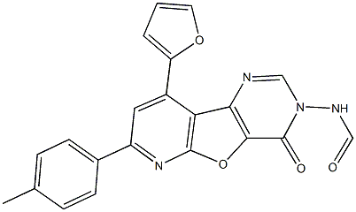 9-(2-furyl)-7-(4-methylphenyl)-4-oxopyrido[3',2':4,5]furo[3,2-d]pyrimidin-3(4H)-ylformamide 结构式