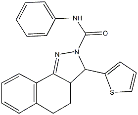 N-phenyl-3-thien-2-yl-3,3a,4,5-tetrahydro-2H-benzo[g]indazole-2-carboxamide Structure