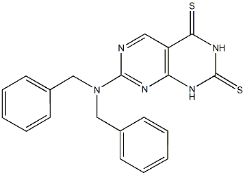 7-(dibenzylamino)pyrimido[4,5-d]pyrimidine-2,4(1H,3H)-dithione Structure