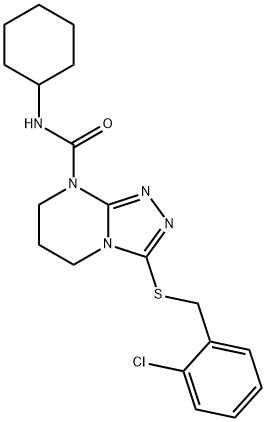 667883-14-9 3-[(2-chlorobenzyl)sulfanyl]-N-cyclohexyl-6,7-dihydro[1,2,4]triazolo[4,3-a]pyrimidine-8(5H)-carboxamide