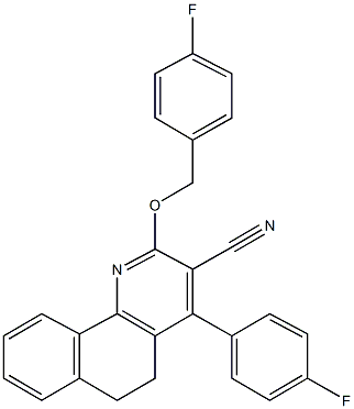 2-[(4-fluorobenzyl)oxy]-4-(4-fluorophenyl)-5,6-dihydrobenzo[h]quinoline-3-carbonitrile Structure