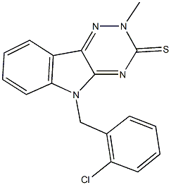5-(2-chlorobenzyl)-2-methyl-2,5-dihydro-3H-[1,2,4]triazino[5,6-b]indole-3-thione Structure