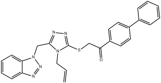 2-{[4-allyl-5-(1H-1,2,3-benzotriazol-1-ylmethyl)-4H-1,2,4-triazol-3-yl]sulfanyl}-1-[1,1'-biphenyl]-4-ylethanone|
