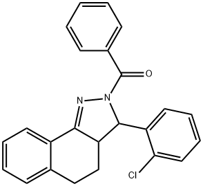 2-benzoyl-3-(2-chlorophenyl)-3,3a,4,5-tetrahydro-2H-benzo[g]indazole Structure