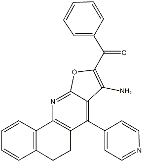 [8-amino-7-(4-pyridinyl)-5,6-dihydrobenzo[h]furo[2,3-b]quinolin-9-yl](phenyl)methanone Structure