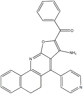 [8-amino-7-(4-pyridinyl)-5,6-dihydrobenzo[h]furo[2,3-b]quinolin-9-yl](phenyl)methanone,667883-63-8,结构式