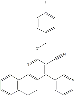 2-[(4-fluorobenzyl)oxy]-4-(3-pyridinyl)-5,6-dihydrobenzo[h]quinoline-3-carbonitrile,667884-00-6,结构式