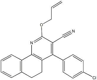 2-(allyloxy)-4-(4-chlorophenyl)-5,6-dihydrobenzo[h]quinoline-3-carbonitrile Structure