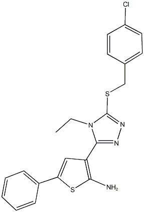 3-{5-[(4-chlorobenzyl)sulfanyl]-4-ethyl-4H-1,2,4-triazol-3-yl}-5-phenyl-2-thienylamine Structure