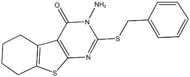 3-amino-2-(benzylsulfanyl)-5,6,7,8-tetrahydro[1]benzothieno[2,3-d]pyrimidin-4(3H)-one|