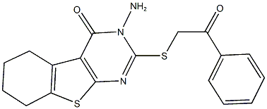 3-amino-2-[(2-oxo-2-phenylethyl)sulfanyl]-5,6,7,8-tetrahydro[1]benzothieno[2,3-d]pyrimidin-4(3H)-one Structure