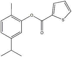 5-isopropyl-2-methylphenyl 2-thiophenecarboxylate 结构式