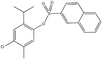 4-chloro-2-isopropyl-5-methylphenyl 2-naphthalenesulfonate,667885-81-6,结构式