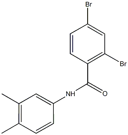 2,4-dibromo-N-(3,4-dimethylphenyl)benzamide Struktur