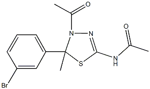 N-[4-acetyl-5-(3-bromophenyl)-5-methyl-4,5-dihydro-1,3,4-thiadiazol-2-yl]acetamide|