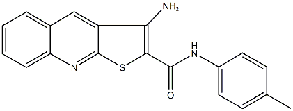 3-amino-N-(4-methylphenyl)thieno[2,3-b]quinoline-2-carboxamide 结构式