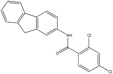 2,4-dichloro-N-(9H-fluoren-2-yl)benzamide 化学構造式
