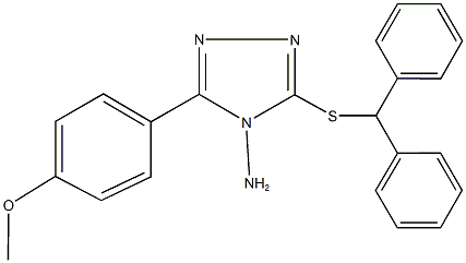 3-(benzhydrylsulfanyl)-5-(4-methoxyphenyl)-4H-1,2,4-triazol-4-amine,667887-50-5,结构式