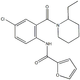 N-{4-chloro-2-[(2-ethyl-1-piperidinyl)carbonyl]phenyl}-2-furamide Structure