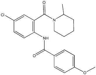 N-{4-chloro-2-[(2-methyl-1-piperidinyl)carbonyl]phenyl}-4-methoxybenzamide Structure