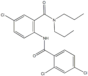 2,4-dichloro-N-{4-chloro-2-[(dipropylamino)carbonyl]phenyl}benzamide Struktur