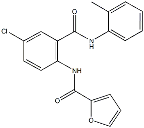 N-[4-chloro-2-(2-toluidinocarbonyl)phenyl]-2-furamide Struktur