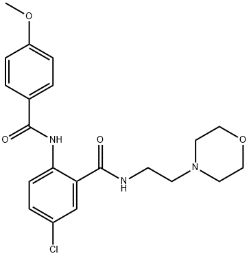 5-chloro-2-[(4-methoxybenzoyl)amino]-N-[2-(4-morpholinyl)ethyl]benzamide Structure