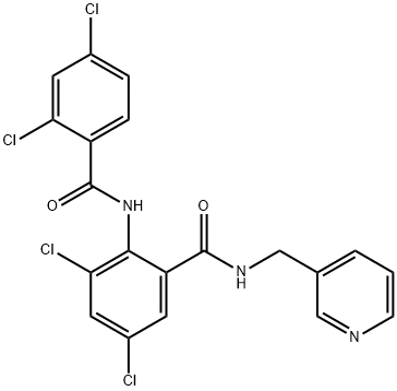 3,5-dichloro-2-[(2,4-dichlorobenzoyl)amino]-N-(3-pyridinylmethyl)benzamide Structure
