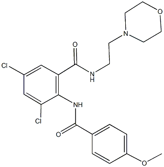 3,5-dichloro-2-[(4-methoxybenzoyl)amino]-N-[2-(4-morpholinyl)ethyl]benzamide Structure