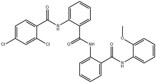 2,4-dichloro-N-[2-({2-[(2-methoxyanilino)carbonyl]anilino}carbonyl)phenyl]benzamide Struktur