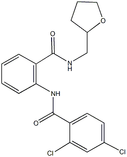 2,4-dichloro-N-(2-{[(tetrahydro-2-furanylmethyl)amino]carbonyl}phenyl)benzamide Structure